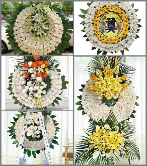 湖北孝感市安陆市孛畈镇长松村花圈速递